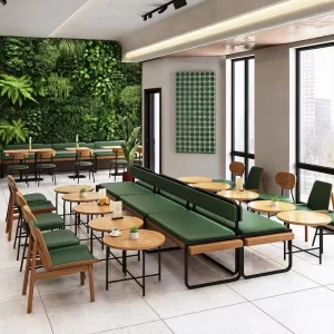 Modern Light Luxury Rock Plate Restaurant Sets Fast Food Furniture Dining Tables and Chairs for Coffee Cafe Shop Furniture