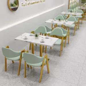 Modern Light Luxury Sofa Seating Customized Color Commercial Restaurant Furniture Dining Villa Coffee Shop Table Chair