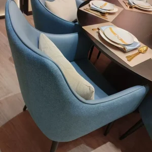 Modern Light Luxury Solid Wood Frame Dining Chair for Hotel Cafe Casual Comfortable Indoor Outdoor Use