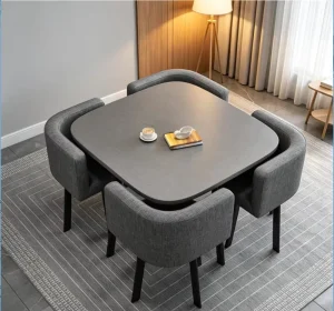 Modern Light Luxury Square Panel Tea Table Wooden Top with Metal Legs High End Living Room Coffee Table for Hotel Park Use