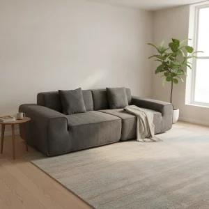 Modern Living Room Sofa High Density Foam Fabric Upholstered Couch for Apartment Home Hotel
