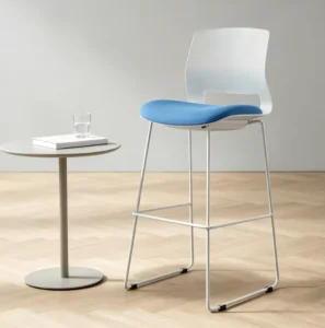 Modern Luxurious Nordic PP Seater Metal Durable Lightweight Eco Friendly Bar Stool for Home and Hotel