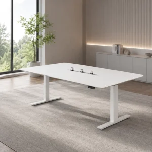 Modern Luxury 4 6 Person Adjustable Height Conference Table for Meeting Rooms Wood Office Furniture for Hotels & Schools