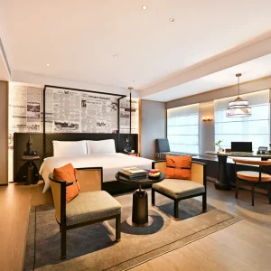 Modern Luxury 5 Star Bedroom Furniture Set for Hotel Commercial Projects Customized by Factory Turnkey Wood Solution for Hotels