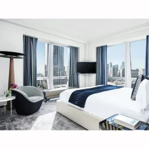 Modern Luxury 5 Star Hotel Bedroom Furniture Set Custom Wood Veneer Hospitality Suite Apartment Furniture