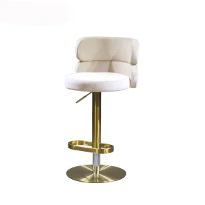Modern Luxury Bar Stools High Chairs Furniture Dining Chair for Kitchen Restaurant Counter Height Metal Adjustable Bar Stool