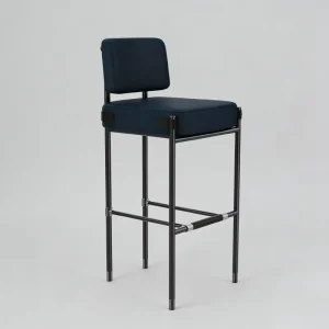 Modern Luxury Barstool Stainless Steel Upholstered bar Chair for Hotel Restaurant and Club Project Furniture