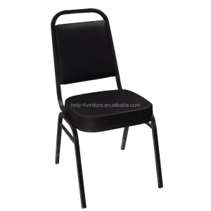 Modern Luxury Black Dining Chairs for Hotels Events Living Rooms Apartments Stackable Metal Wedding Chairs for Parties
