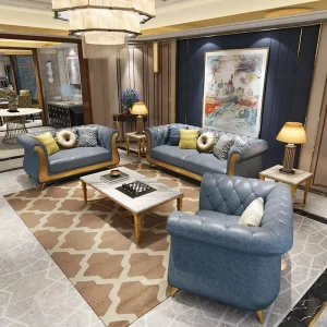 Modern Luxury Chesterfield Sectional Sofa Set for Home Office Apartment Hotel Villa or Living Room