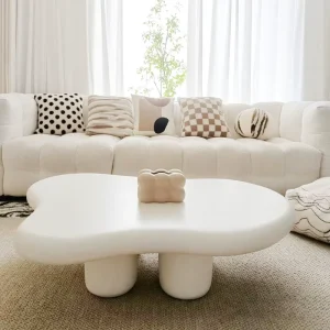 Modern Luxury Cloud Coffee Table Cream Style Irregular Customizable Multi Color Available Living Room Furniture MDF Eco Friendly