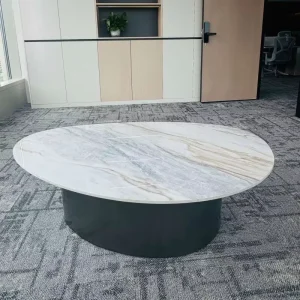 Modern Luxury Coffee Table Set for Living Room Hotel Lobby Office Reception Metal Base Coffee Tables