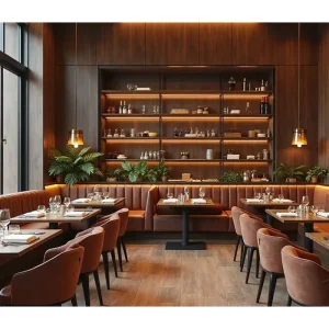Modern Luxury Commercial Restaurant and Hotel Restaurant Tables and Chairs Can Be Purchased in Customized Sizes and Styles