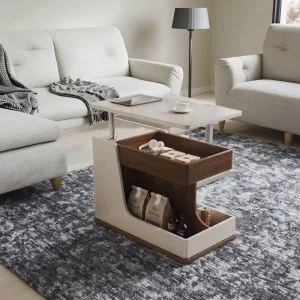 Modern Luxury Console Table Cabinet Sofa Trolley Lift Fold and Detachable