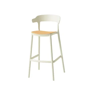 Modern Luxury Design PP Plastic Bar Stool Black White High Dining Chair for Outdoor Living Room Gym Party Use
