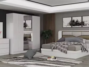 Modern Luxury Double King Size Bedroom Set Home Complete Wooden Frame Bed Set Furniture Bedroom Beds