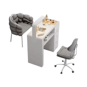 Modern Luxury Eco Friendly Durable Wood Nail Salon Factory Single Multi Person Multi Functional Nail Table