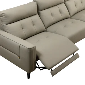 Modern Luxury Electric Living Room Furniture Functional Power Genuine Leather Sectional Recliner Sofa Couch Home Design