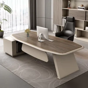 Modern Luxury Elegant Wooden Desk Workstation Table Office Furniture Office Desk Boss Design Office Big Boss Desk