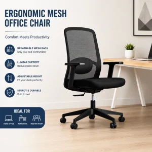 Modern Luxury Ergonomic Comfortable Executive with Adjustable Armrest Adjustable Height Rotating Metal Genre Mesh Office Chair