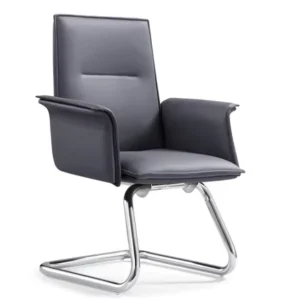 Modern Luxury Ergonomic Executive Office Chair with Genuine Leather Revolving Seat and Aluminum Frame JORI JP12C