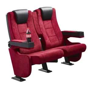 Modern Luxury Ergonomic Foldable Cinema Seating Chairs VIP Commercial Theater Furniture Steel Frame Fabric School Church