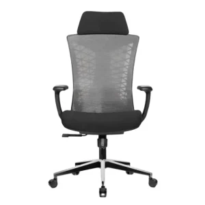 Modern Luxury Ergonomic Home Office Chair with Headrest Swivel Staff Chair in Fabric Factory Direct Sale
