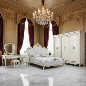 Modern Luxury European Style Reclining 5 Piece Bedroom Set with Storage Home Furniture