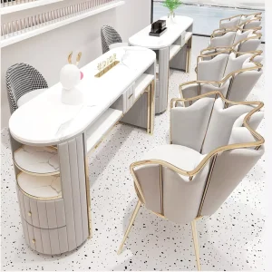 Modern Luxury Exclusive Beauty Salon Light Luxury Professional Manicure Table Nail Technician Nail Tables Wood