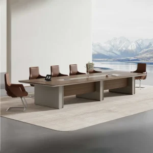 Modern Luxury Executive Meeting Desk Wood Office Furniture Extendable Home Office Conference Table for Living Room