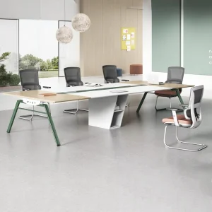 Modern Luxury Executive Meeting Desk Wood Office Furniture Extendable Home Office Conference Table for Living Room