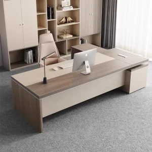 Modern Luxury Executive Office Desk Set Classic Wooden CEO Furniture for Workstations and Home Office