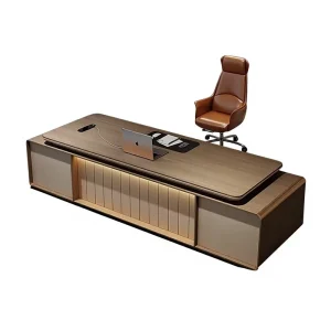 Modern Luxury Executive Office Desk Solid Wood Eco Friendly CEO Manager Table High End Admin Workstation Furniture