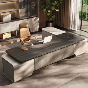 Modern Luxury Executive Office Desk for CEO Boss Wooden Modular Desk with File Drawer Storage Commercial Use 3 Year Warranty