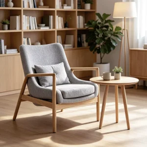 Modern Luxury Fabric Armchair Executive Minimalist Style Single Sofa Leisure Reception Chair for Home Office Lounge Hotel