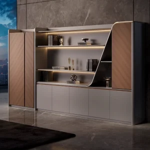 Modern Luxury Filing Cabinets Colorful Office Furniture with Wooden and Metal Steel Design for Bedroom Clothes Storage