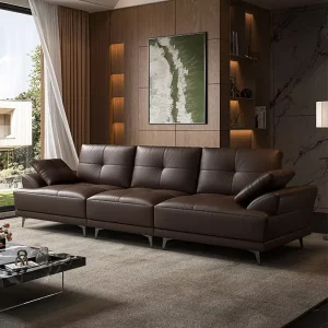Modern Luxury Genuine Leather Modular Recliner Sofa Set L Shape Design for Office Hotel School Home Office Use