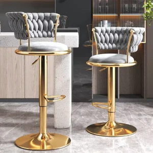 Modern Luxury Good Quality Color Options Simple Design Swivel Bar Stools Chairs for Sale