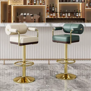 Modern Luxury High Lift Bar Stool Chair Clear Simple Design for Home Hotel Front Desk Island Bar Living Room