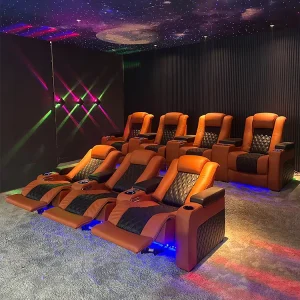 Modern Luxury Home Theater Recliner Seats Power Headrest Sofa Set Living Room Use Indoor Mixed Color Home Theater Furniture