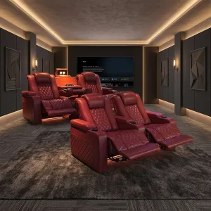 Modern Luxury Home Theater Sofa Set Recliner Seats Living Room Use Home Theater Furniture with Power Headrest