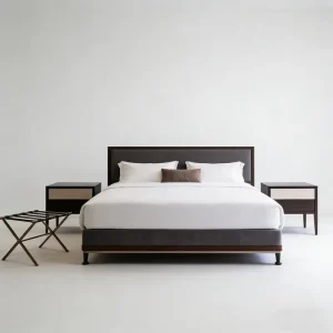 Modern Luxury Hotel Bed Set Custom Size Eco-friendly Durable Bedroom Bed Base for Apartment Guest Rooms
