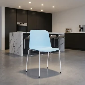 Modern Luxury Hotel Office Dining Chair with Cooling Feature Plastic Material Steel Base for Commercial Use