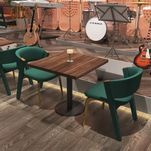 Modern Luxury Hotel Restaurant Cafe Coffee Shop Customizable Table and Chair Set for Dining