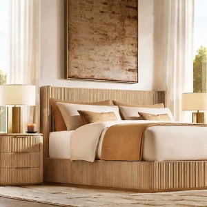 Modern Luxury Indoor Bed Comfortable Wooden Bed for Bedrooms Resort Hotel Guest Room Bed Set Villa Bedroom Furniture Set