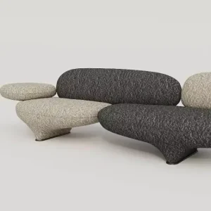 Modern Luxury Indoor Cozy Living Room Couch Furniture Minimalism 3 Seater Modular Sofas