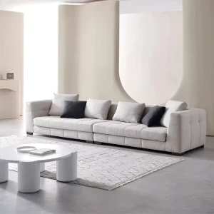 Modern Luxury Italian Living Room Furniture Sofa Set Hotel Lobby Fabric Sofa 3 Seats Fabric Villa Sofa