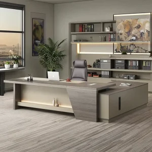 Modern Luxury L Shaped Boss Desk Executive Office Wood Modular Computer Manager Furniture