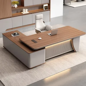 Modern Luxury L Shaped Convertible Modular Wooden Office Desk for Commercial Use