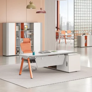 Modern Luxury L Shaped Wooden Executive Office Desk Workstation Set Office Furniture
