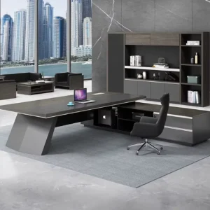 Modern Luxury L shaped Boss Desk Wooden Computer Manager Executive Office Furniture